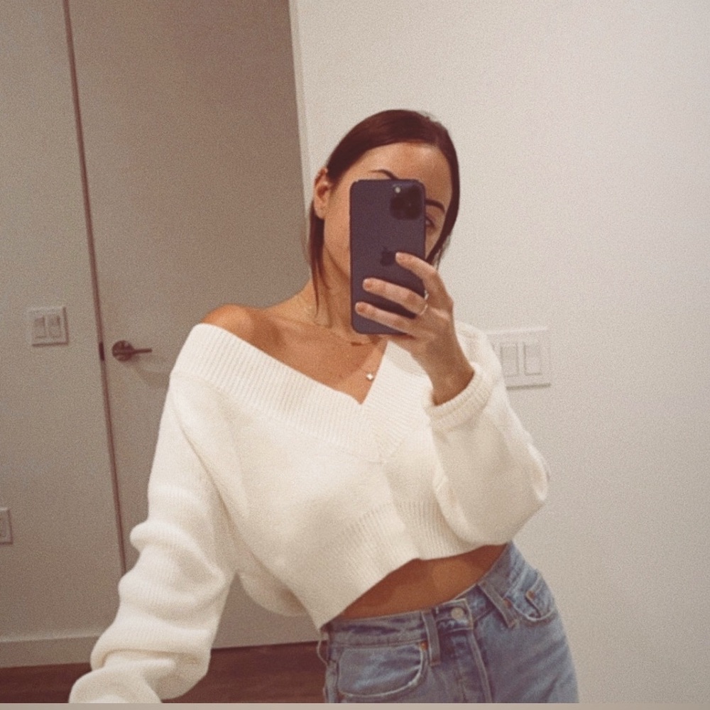 DISSH Linden Cream Crop Sweater